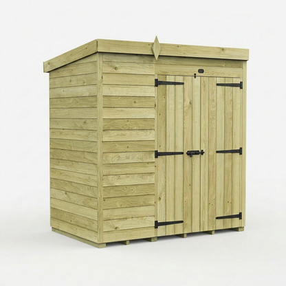 6 x 4 Pent Shed (Double Door, No Windows) - view 6