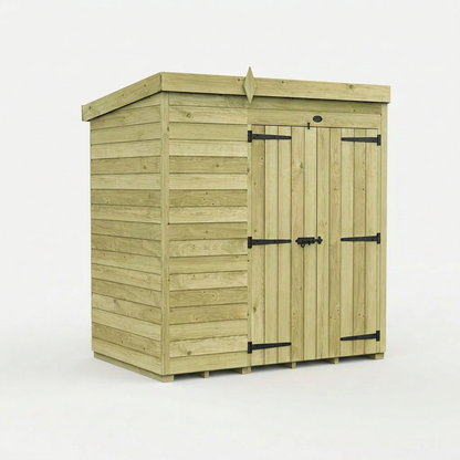 7 x 4 Pent Shed (Double Door, No Windows) - view 6