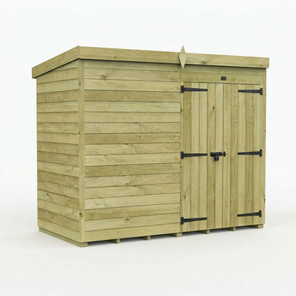8 x 4 Pent Shed (Double Door, No Windows) - view 6