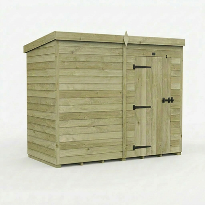 8 x 4 Pent Shed (Single Door, No Windows) - view 6