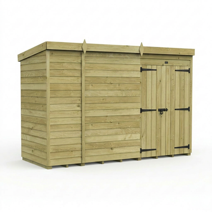 9 x 4 Pent Shed (Double Door, No Windows) - view 5