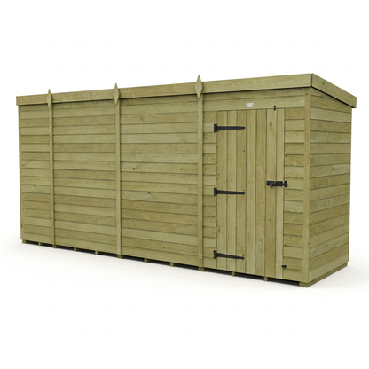 13 x 4 Pent Shed (Single Door, No Windows) - view 5