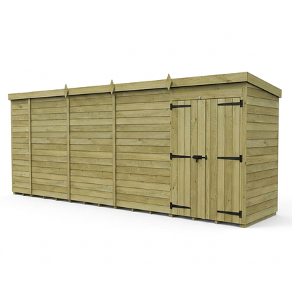 19 x 4 Pent Shed (Double Door, No Windows) - view 6