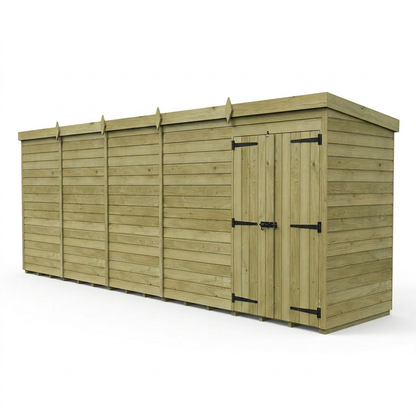 20 x 4 Pent Shed (Double Door, No Windows) - view 6