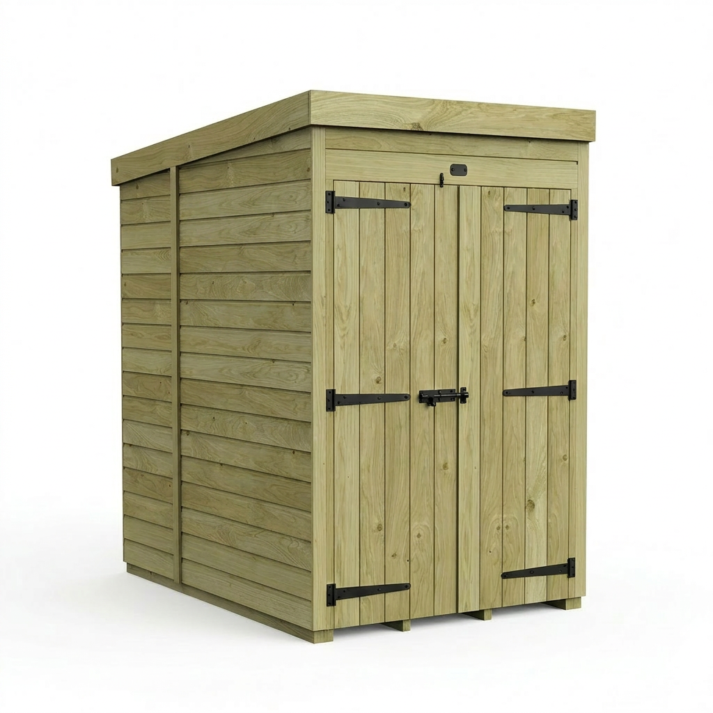 4 x 5 Pent Shed (Double Door, No Windows) - view 5