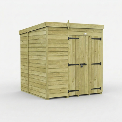 6 x 5 Pent Shed (Double Door, No Windows) - view 4