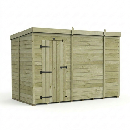 10 x 5 Pent Shed (Single Door, No Windows) - view 6