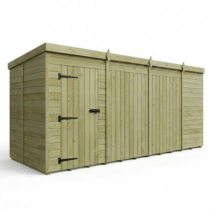 15 x 5 Pent Shed (Single Door, No Windows) - view 6