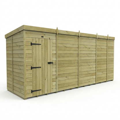17 x 5 Pent Shed (Single Door, No Windows) - view 5