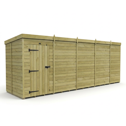 19 x 5 Pent Shed (Single Door, No Windows) - view 6