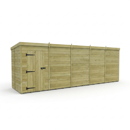 20 x 5 Pent Shed (Single Door, No Windows) - view 6