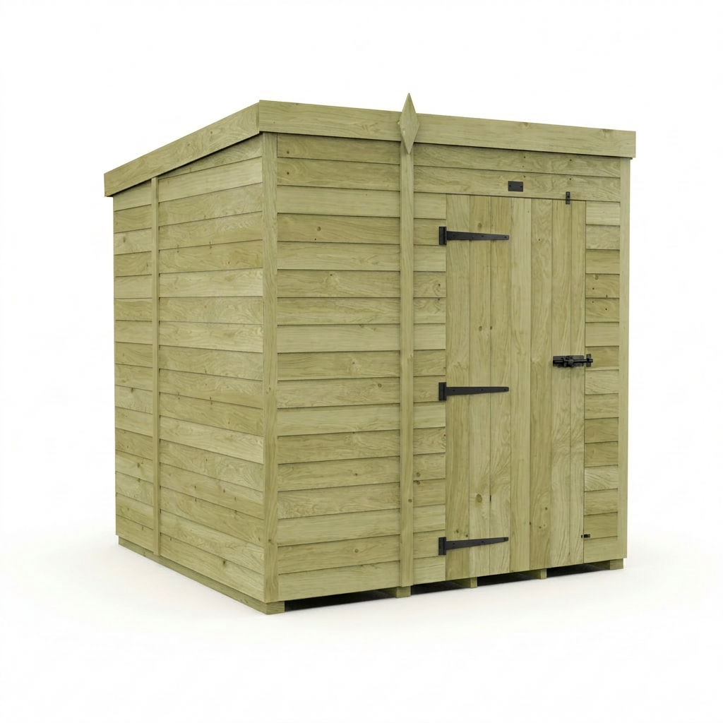 5 x 6 Pent Shed (Single Door, No Windows) - view 6