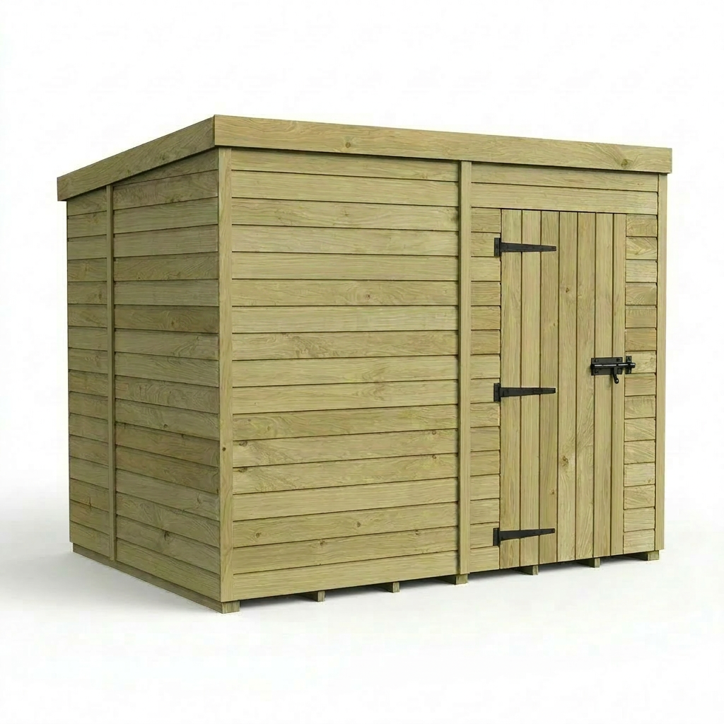 8 x 6 Pent Shed (Single Door, No Windows) - view 6