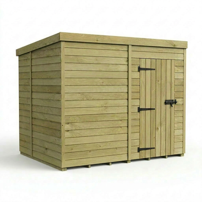 8 x 6 Pent Shed (Single Door, No Windows) - view 6