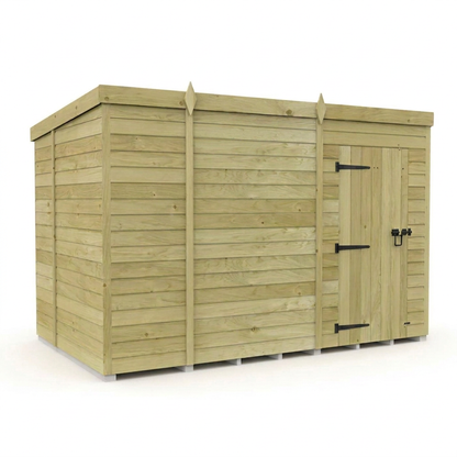 9 x 6 Pent Shed (Single Door, No Windows) - view 6
