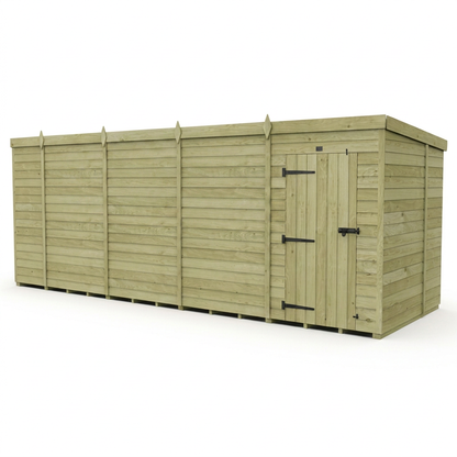 17 x 6 Pent Shed (Single Door, No Windows) - view 2