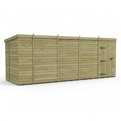 18 x 6 Pent Shed (Single Door, No Windows) - view 2