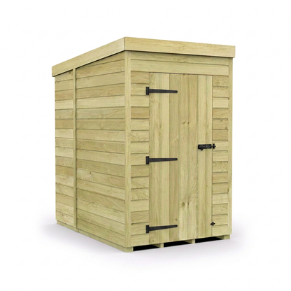 4 x 7 Pent Shed (Single Door, No Windows) - view 4
