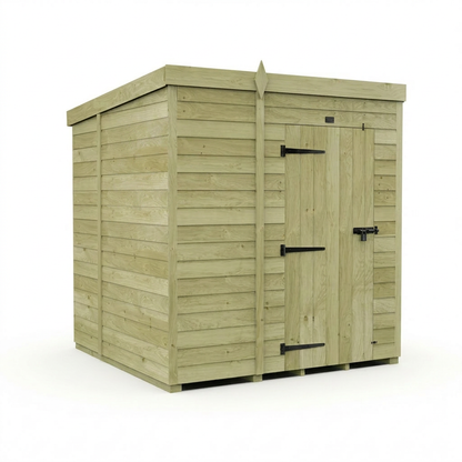 5 x 7 Pent Shed (Single Door, No Windows) - view 2