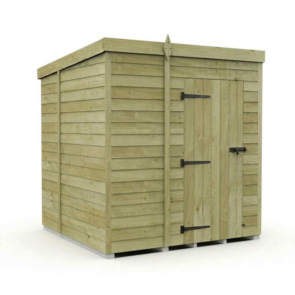 7 x 7 Pent Shed (Single Door, No Windows) - view 5