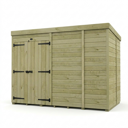 9 x 5 Pent Shed (Double Door, No Windows) - view 3