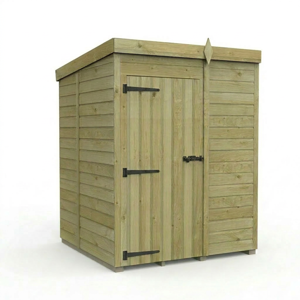 5 x 5 Pent Shed (Single Door, No Windows) - view 4