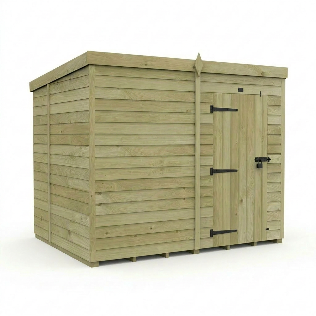 6 x 8 Pent Shed (Single Door, No Windows) - view 5