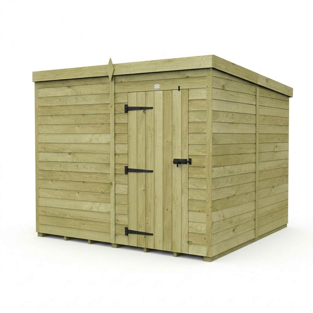 7 x 8 Pent Shed (Single Door, No Windows) - view 2