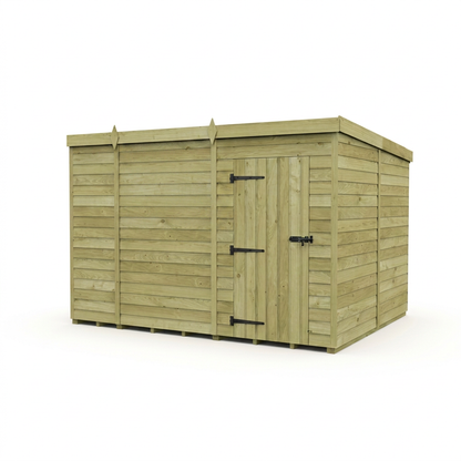 11 x 8 Pent Shed (Single Door, No Windows) - view 3
