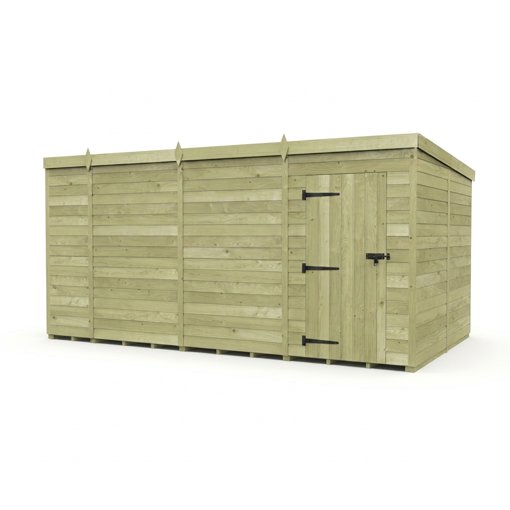 13 x 8 Pent Shed (Single Door, No Windows) - Pent Shed