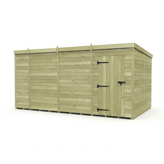 13 x 8 Pent Shed (Single Door, No Windows) - Pent Shed