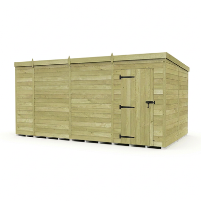 15 x 8 Pent Shed (Single Door, No Windows) - Pent Shed
