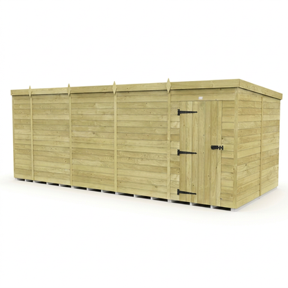 17 x 8 Pent Shed (Single Door, No Windows) - Pent Shed