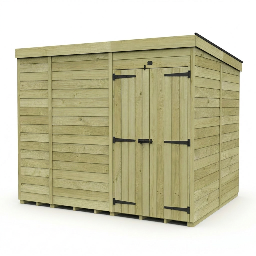 10 x 8 Pent Shed (Double Door, No Windows) - view 5