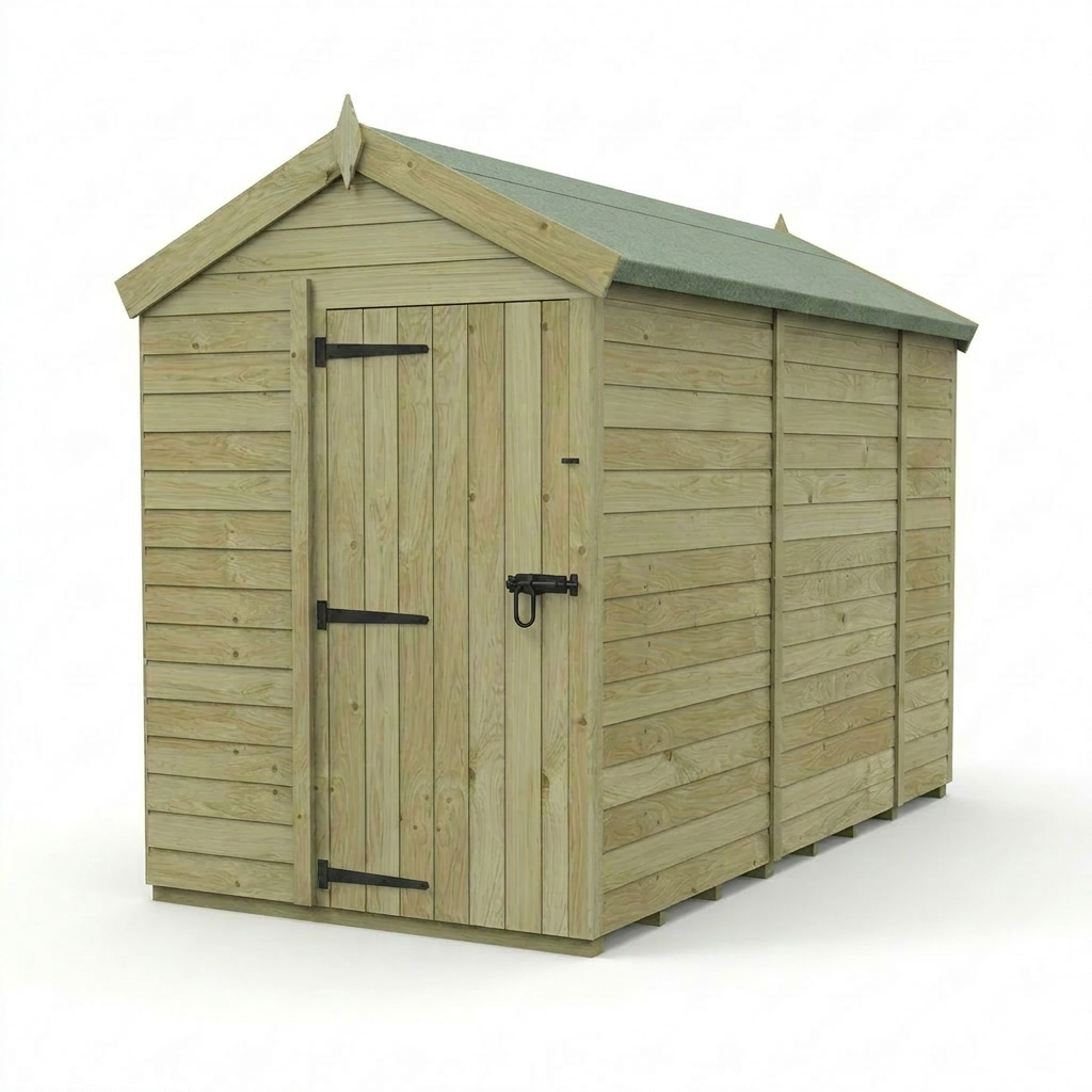 5 x 10 Apex Shed (Single Door, No Windows) - view 4