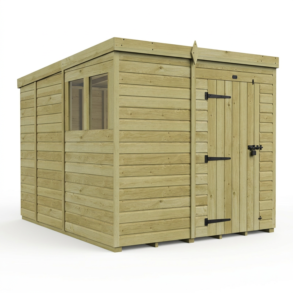 7 x 9 Pent Shed (Single Door, With Windows) - view 6