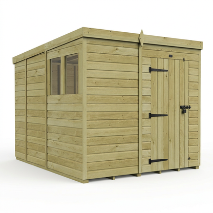 7 x 9 Pent Shed (Single Door, With Windows) - view 6