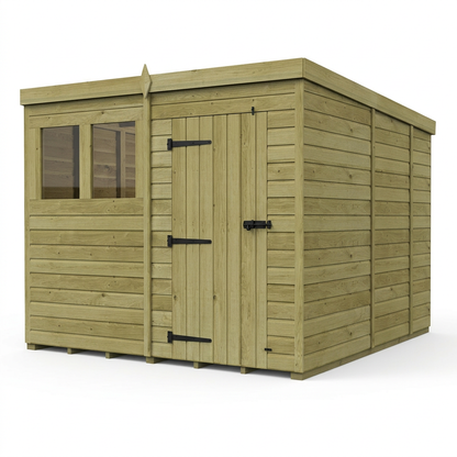8 x 9 Pent Shed (Single Door, With Windows) - view 6