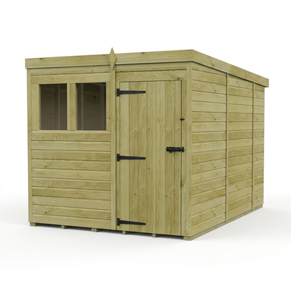 7 x 10 Pent Shed (Single Door, With Windows) - view 4