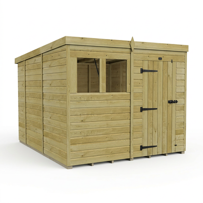 8 x 10 Pent Shed (Single Door, With Windows) - view 6
