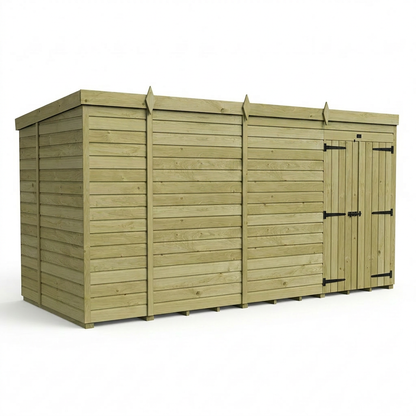 13 x 5 Pent Shed (Double Door, No Windows) - view 6