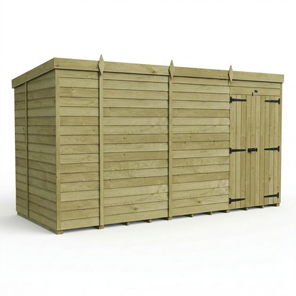 14 x 5 Pent Shed (Double Door, No Windows) - view 3