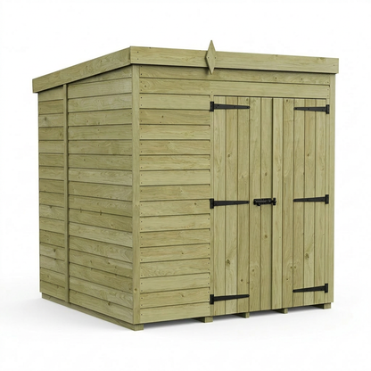 6 x 6 Pent Shed (Double Door, No Windows) - view 5
