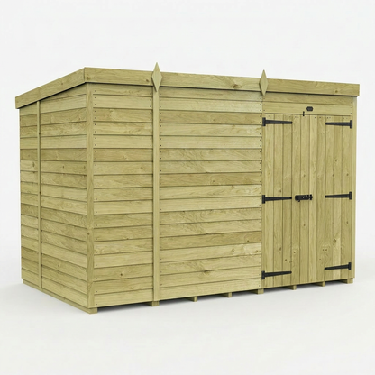 9 x 6 Pent Shed (Double Door, No Windows) - view 6