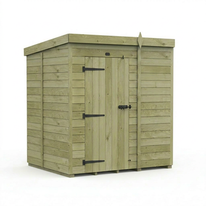 6 x 5 Pent Shed (Single Door, No Windows) - view 6