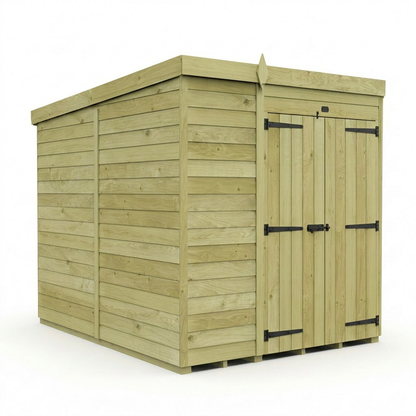 6 x 7 Pent Shed (Double Door, No Windows) - view 6