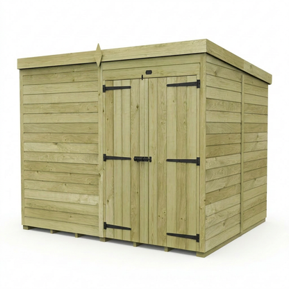 8 x 7 Pent Shed (Double Door, No Windows) - view 3