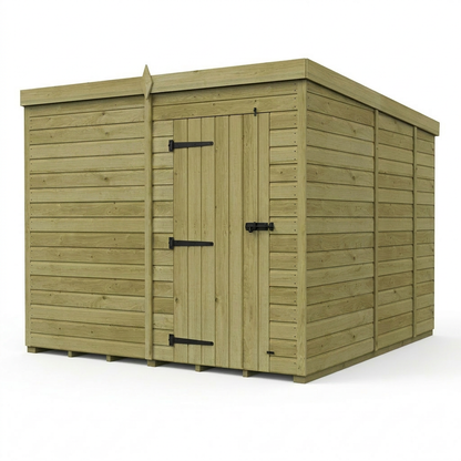 8 x 9 Pent Shed (Single Door, No Windows) - view 6