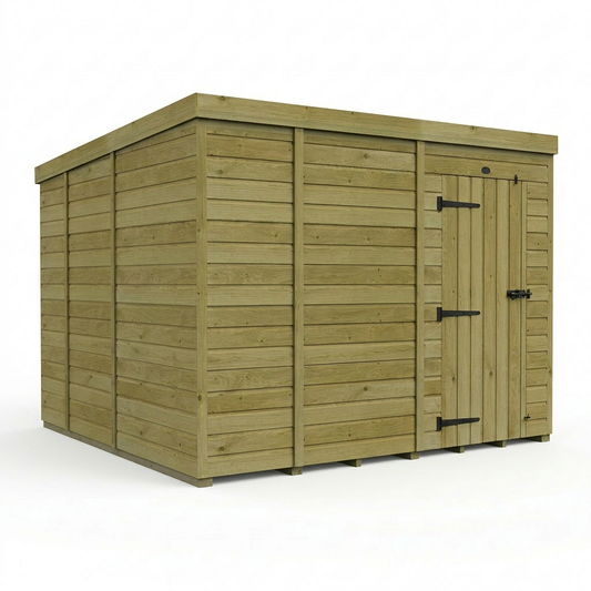 9 x 9 Pent Shed (Single Door, No Windows) - Pent Shed