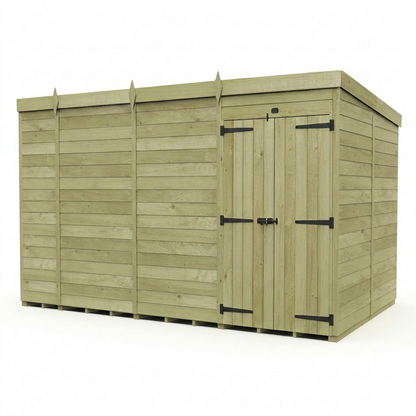 15 x 7 Pent Shed (Double Door, No Windows) - view 5
